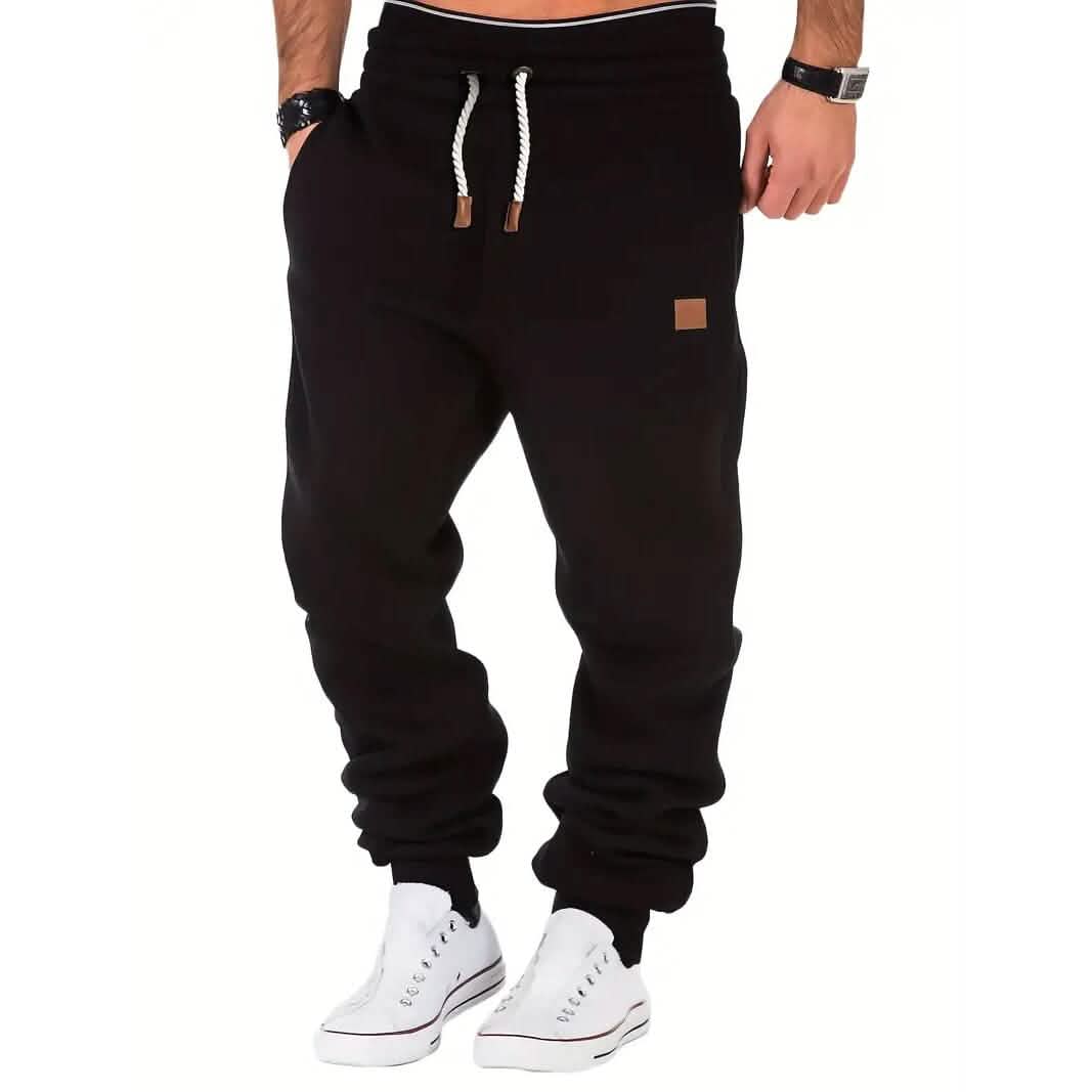 Herren-Freizeithose Slim Fit mit Kordelzug am Bund Jogginghose
