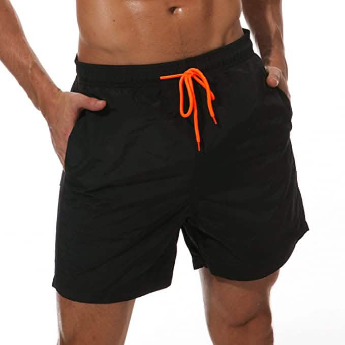 Herren Badehose Schnelltrocknende Strandshorts mit Taschen