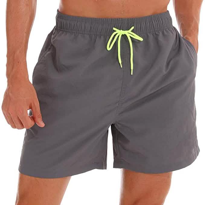 Herren Badehose Schnelltrocknende Strandshorts mit Taschen