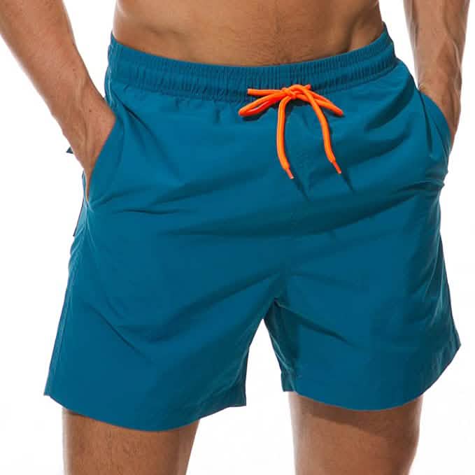 Herren Badehose Schnelltrocknende Strandshorts mit Taschen