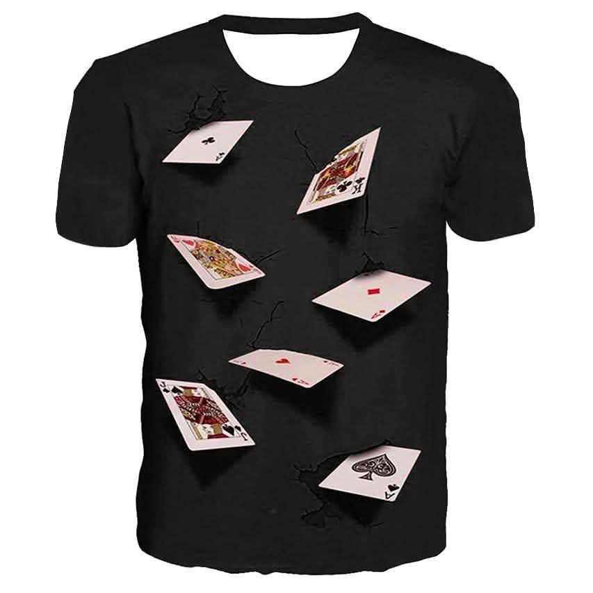 Herren T-Shirt Grafik Simulation Kurzarm Freizeit Oberteile