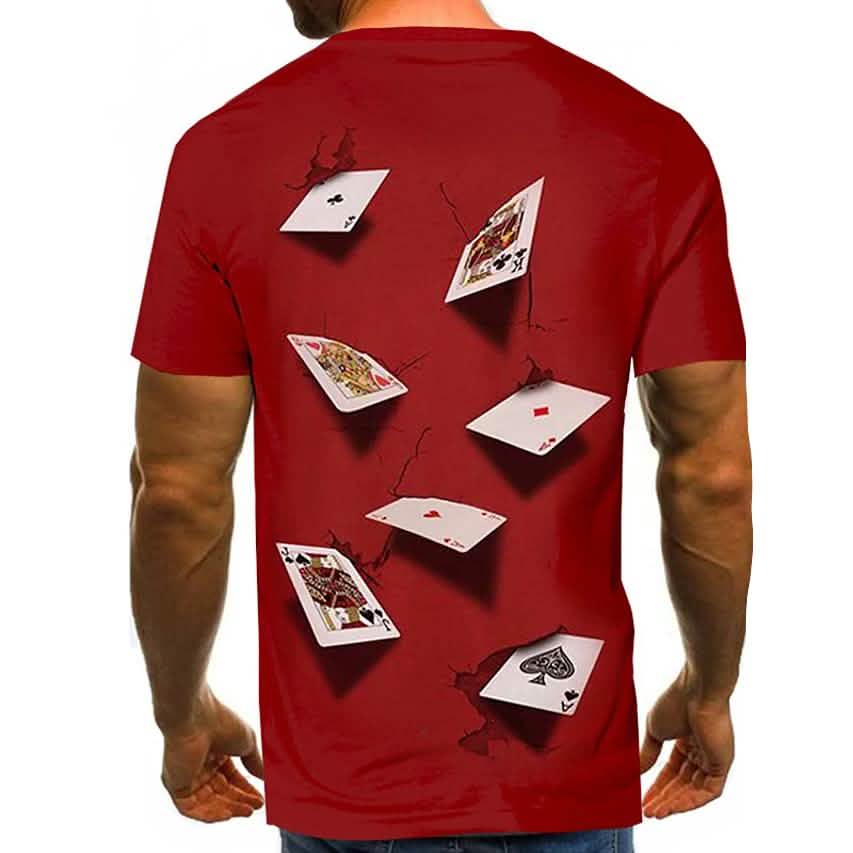Herren T-Shirt Grafik Simulation Kurzarm Freizeit Oberteile