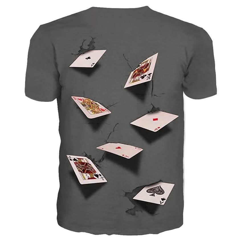 Herren T-Shirt Grafik Simulation Kurzarm Freizeit Oberteile