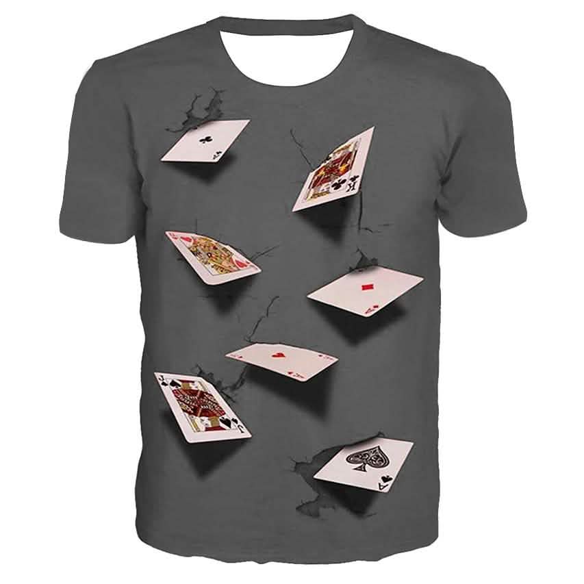 Herren T-Shirt Grafik Simulation Kurzarm Freizeit Oberteile