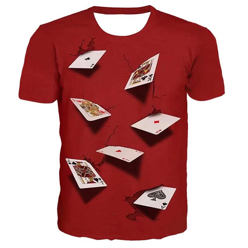 Herren T-Shirt Grafik Simulation Kurzarm Freizeit Oberteile