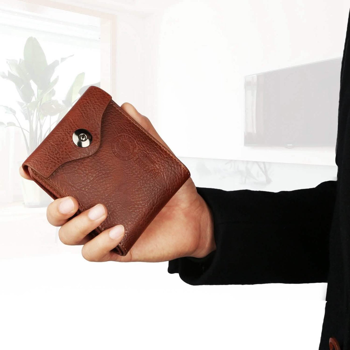 Herren Geldbörse PU-Leder Zweifach RFID-Schutz Kartenetui