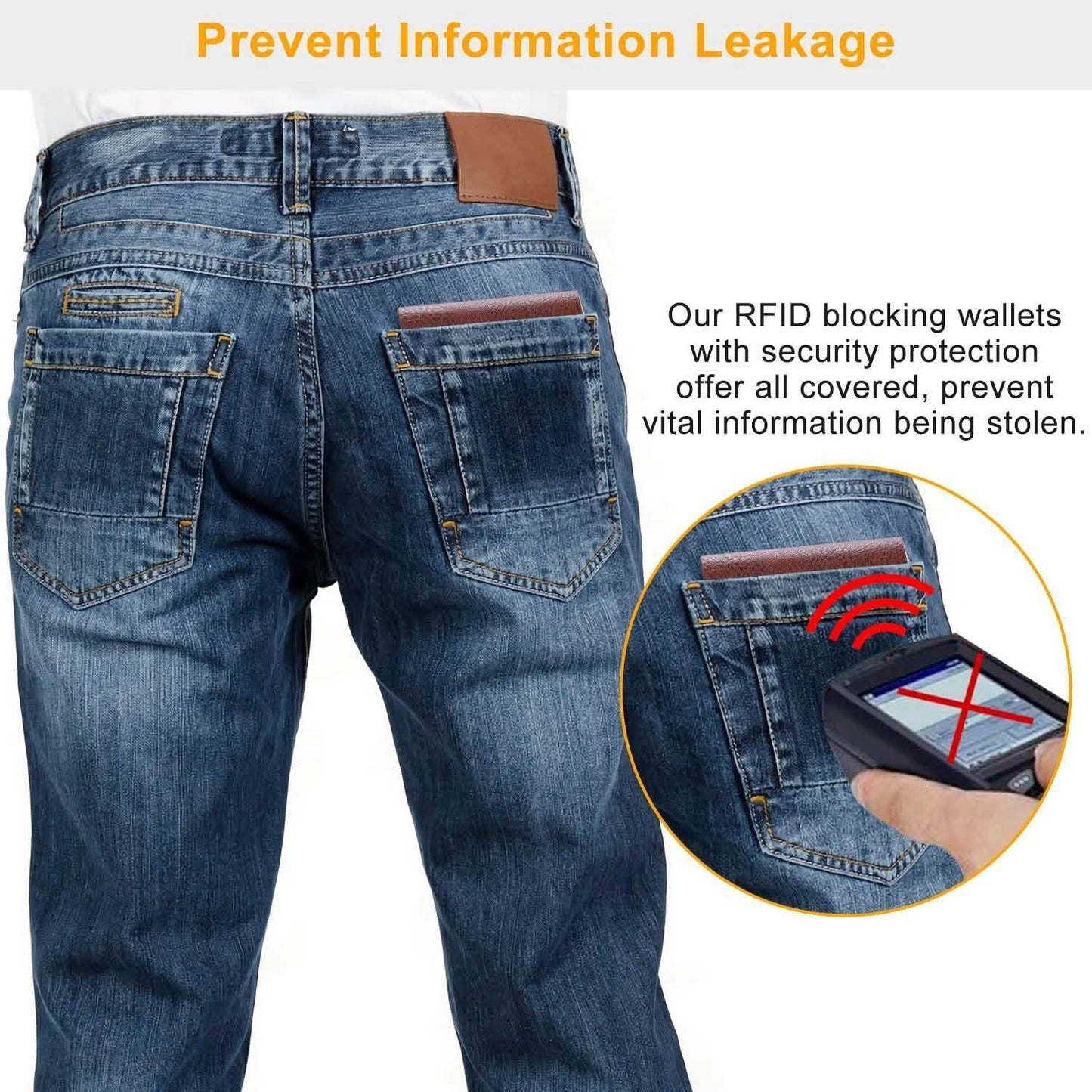 Herren Geldbörse PU-Leder Zweifach RFID-Schutz Kartenetui