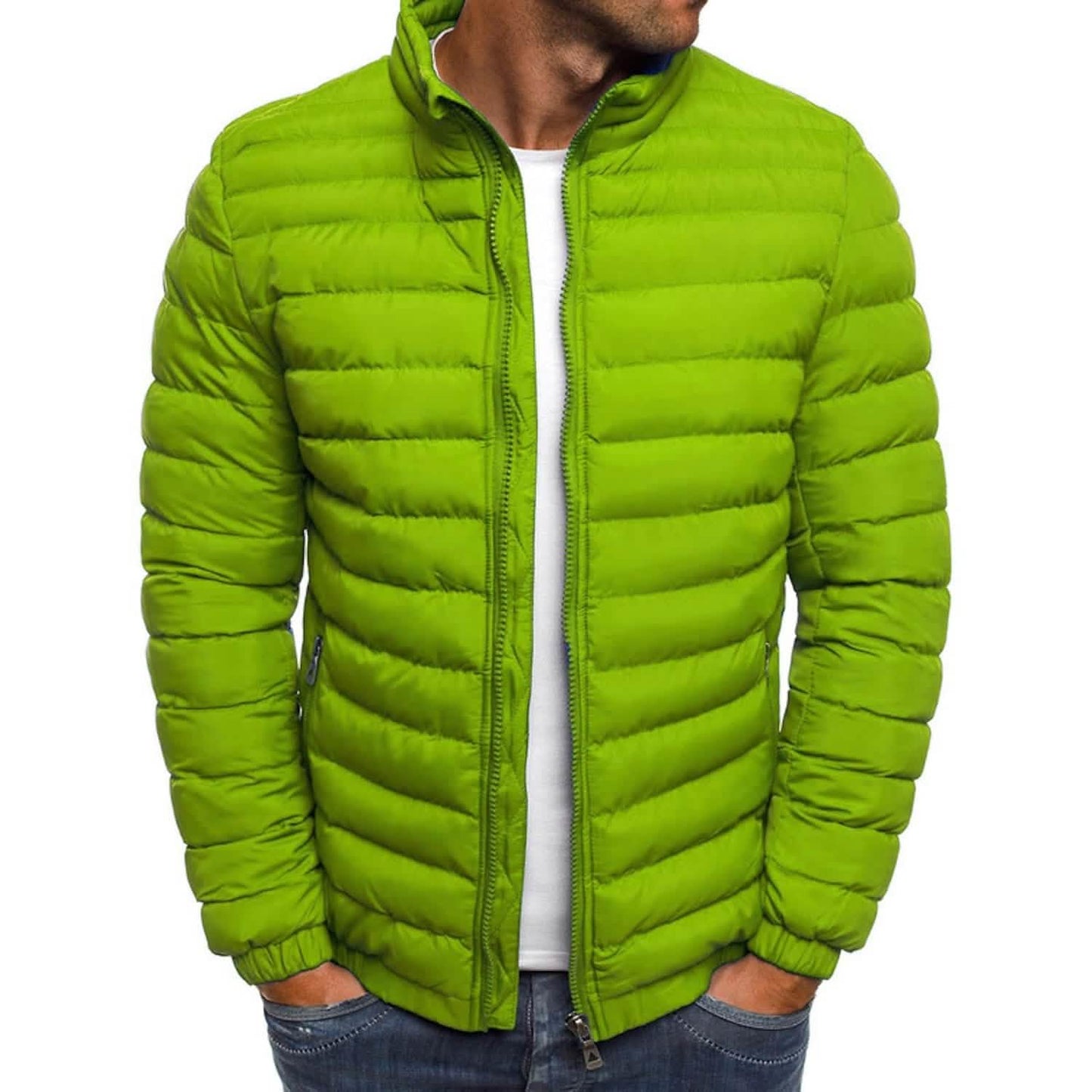 Warme winddichte Steppjacke für Herren