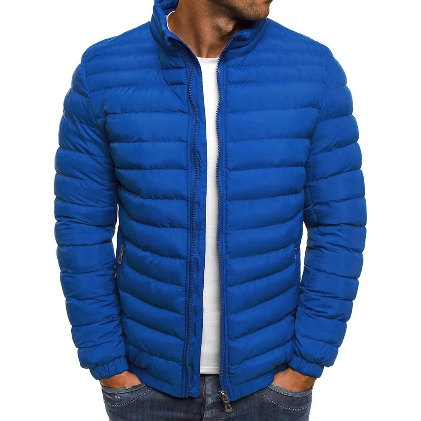 Warme winddichte Steppjacke für Herren