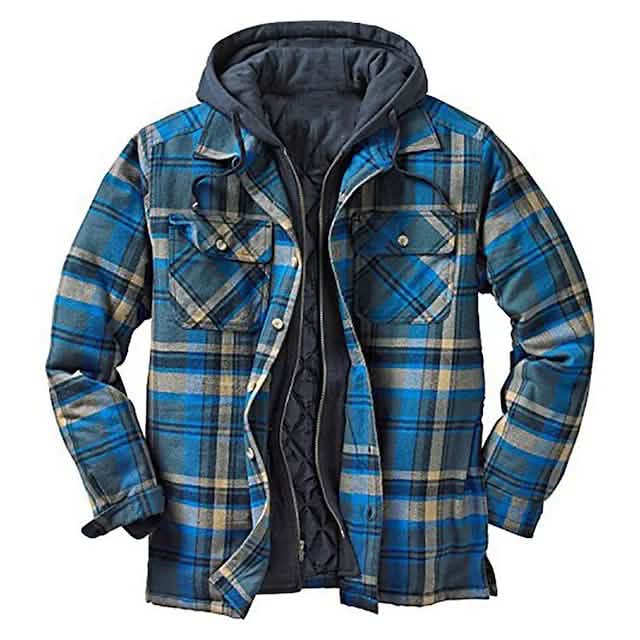 Herren Winter Parka Jacke Baumwolle Kapuzenhemdjacke