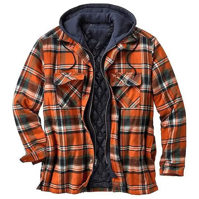 Herren Winter Parka Jacke Baumwolle Kapuzenhemdjacke