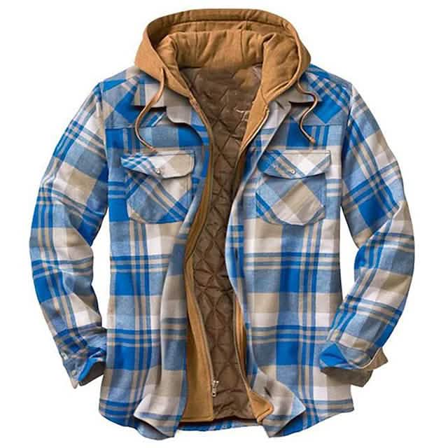 Herren Winter Parka Jacke Baumwolle Kapuzenhemdjacke