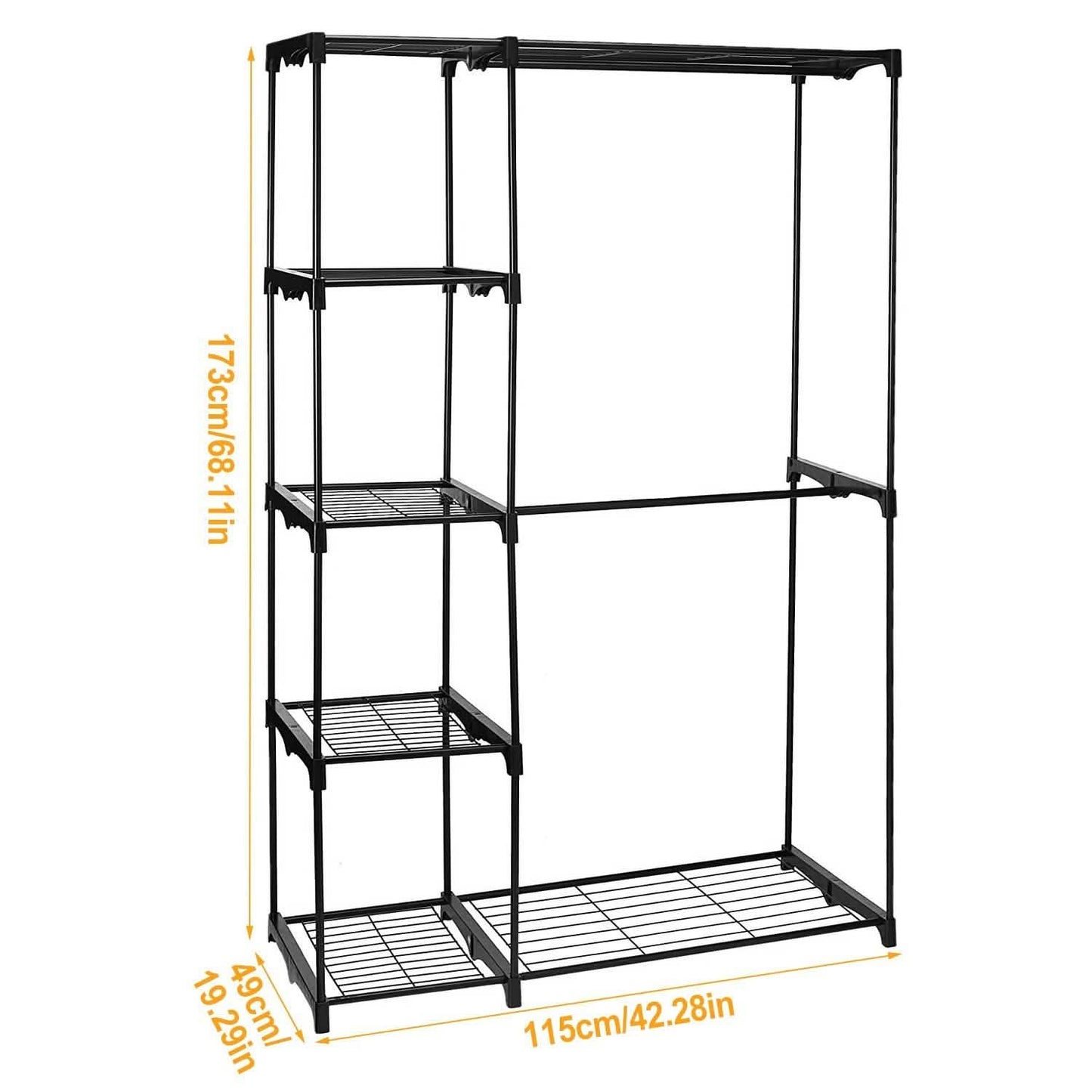Metallschrank Deluxe mit doppelter Kleiderstange