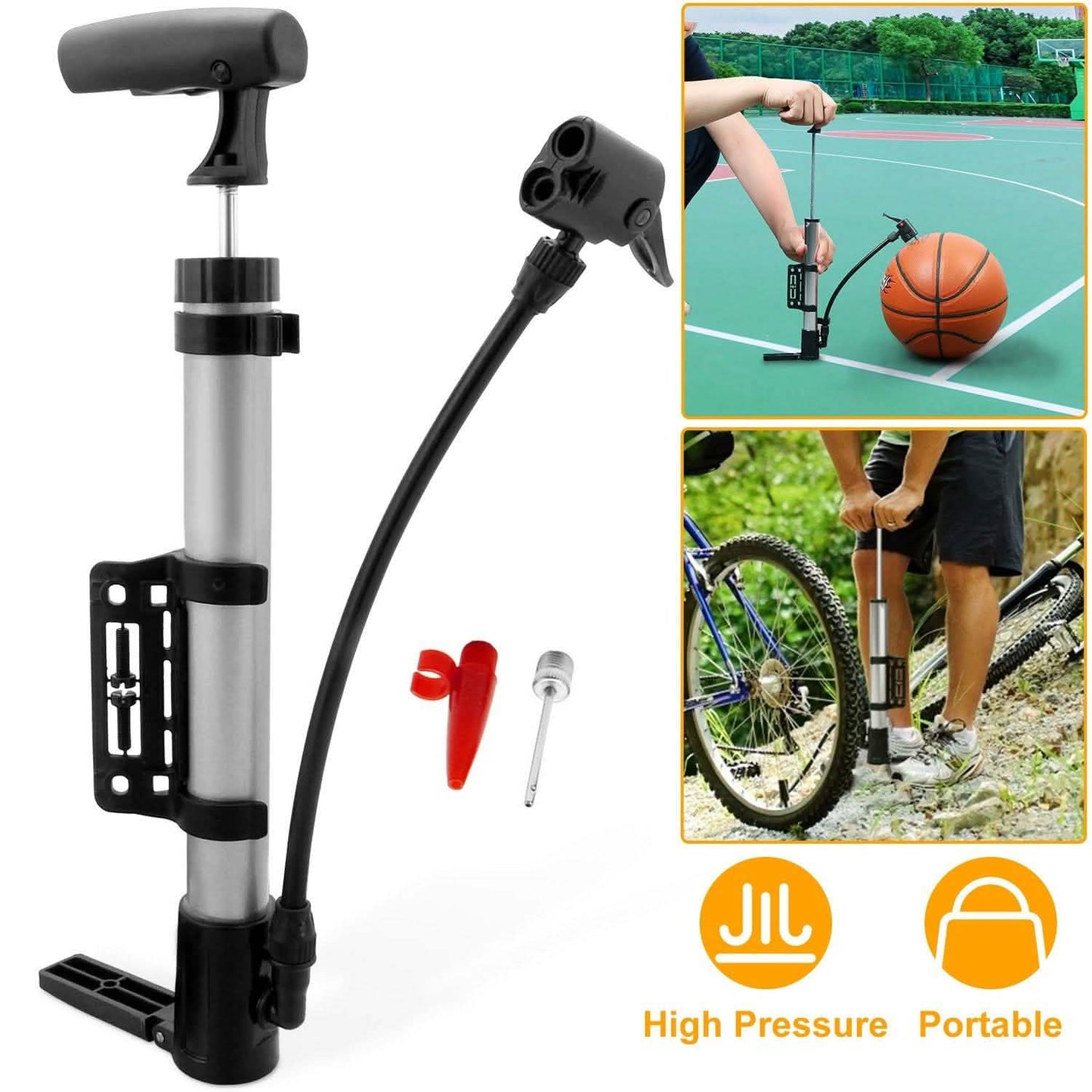 Mini-Fahrradpumpe, tragbarer Fahrradreifenfüller