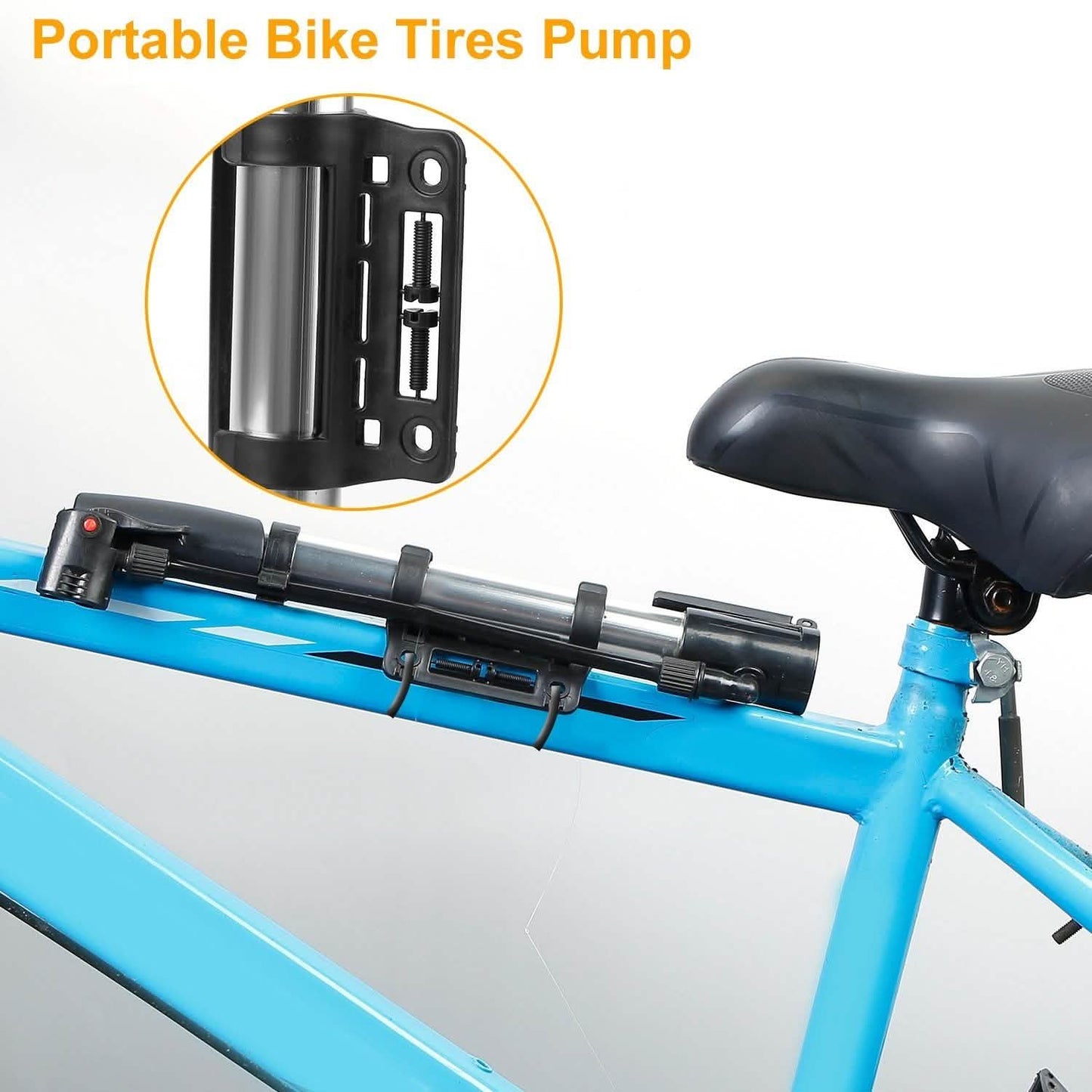 Mini-Fahrradpumpe, tragbarer Fahrradreifenfüller