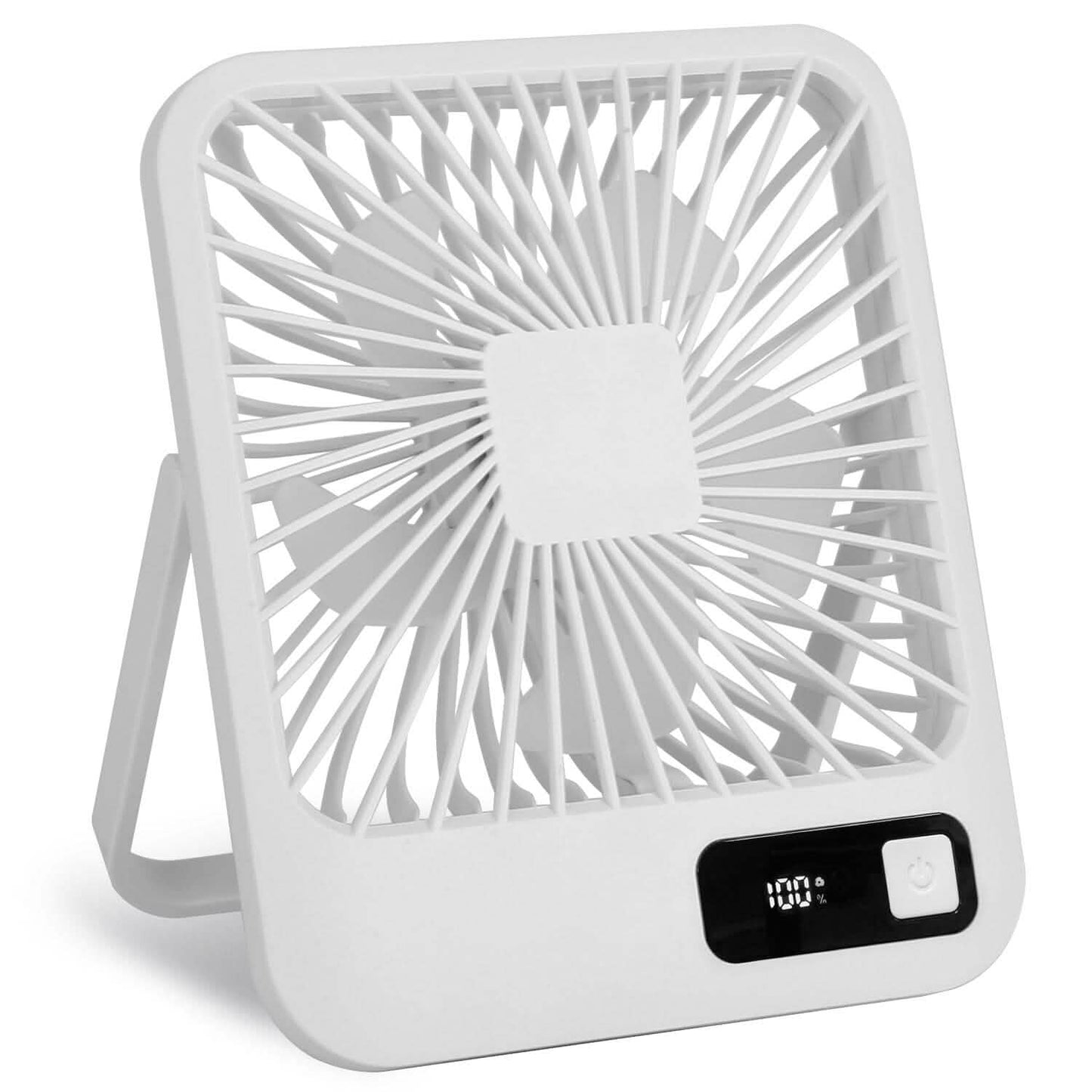 Mini Desktop-Kühlventilator, akkubetrieben mit LCD-Anzeige
