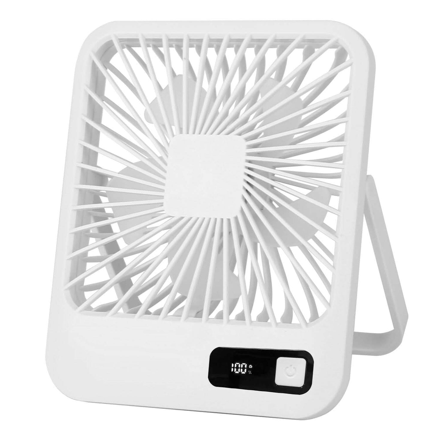 Mini Desktop-Kühlventilator, akkubetrieben mit LCD-Anzeige
