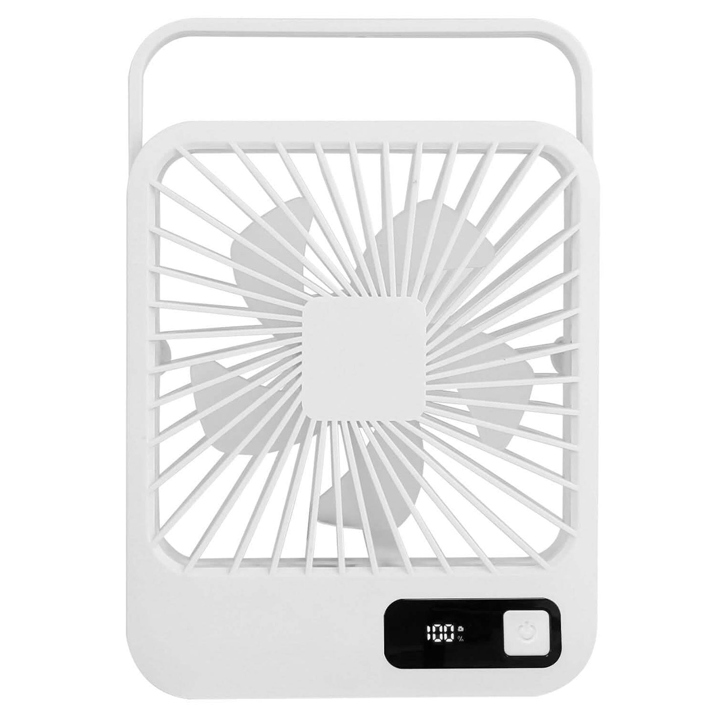 Mini Desktop-Kühlventilator, akkubetrieben mit LCD-Anzeige