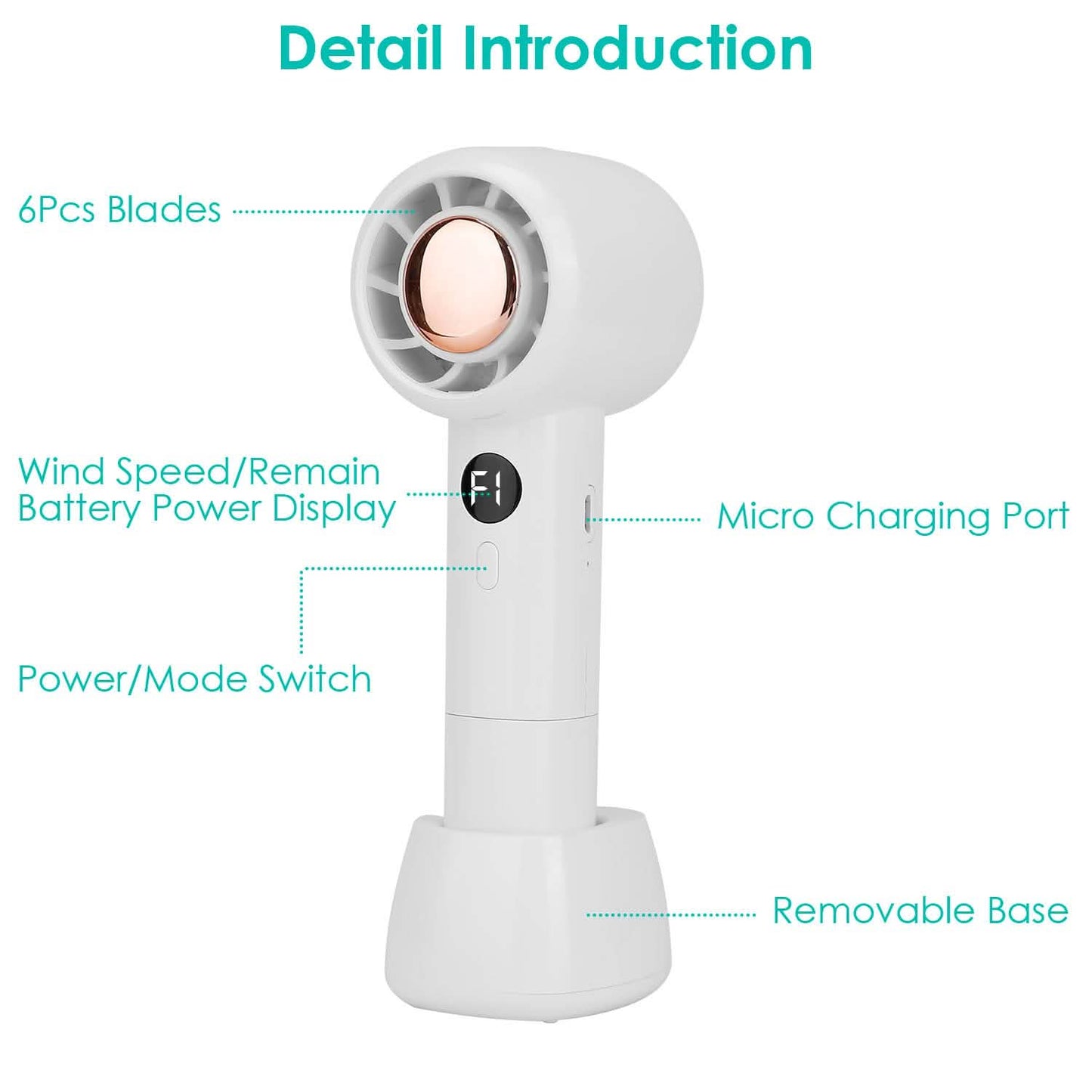 Mini tragbarer, wiederaufladbarer USB-Handkühlventilator
