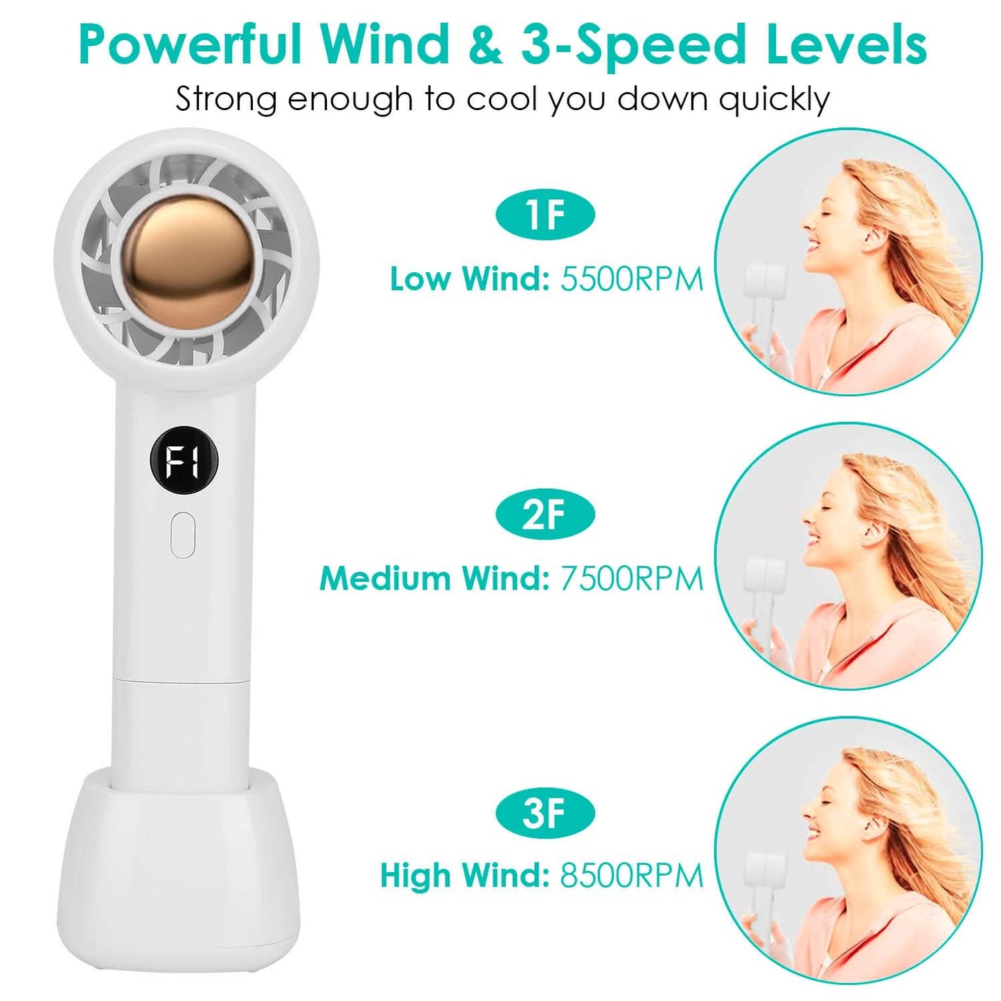 Mini tragbarer, wiederaufladbarer USB-Handkühlventilator