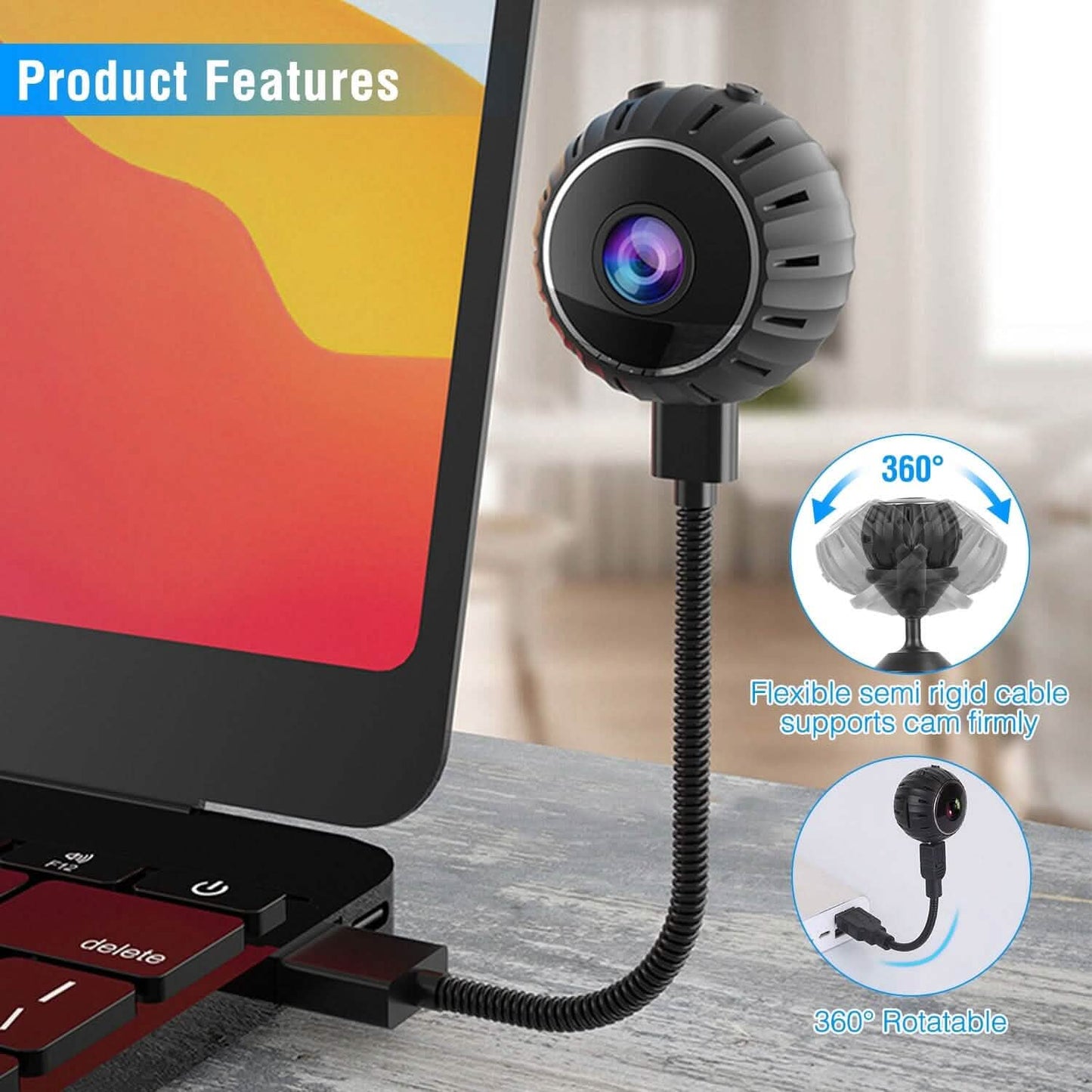 Mini Wireless-Kamera WLAN IR Nachtsicht HD 1080P Heimsicherheit
