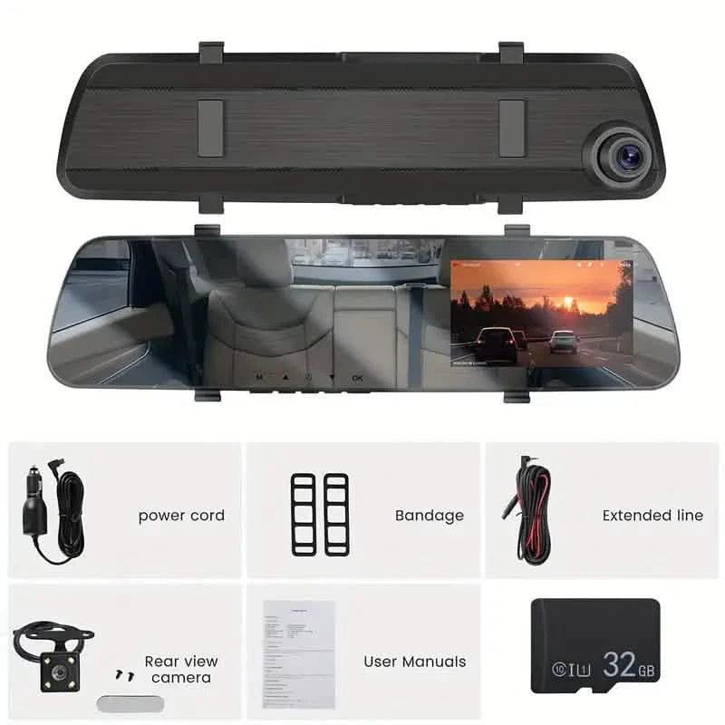 Rückspiegel-Dashcam 4,5 Zoll Rückspiegel 1080P Dual-Kameras vorne und hinten