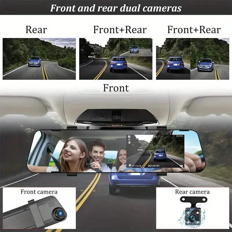 Rückspiegel-Dashcam 4,5 Zoll Rückspiegel 1080P Dual-Kameras vorne und hinten