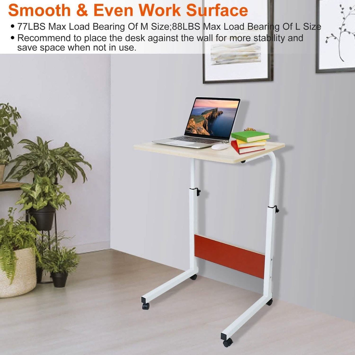 Mobiler Laptoptisch, höhenverstellbar, auf Rollen