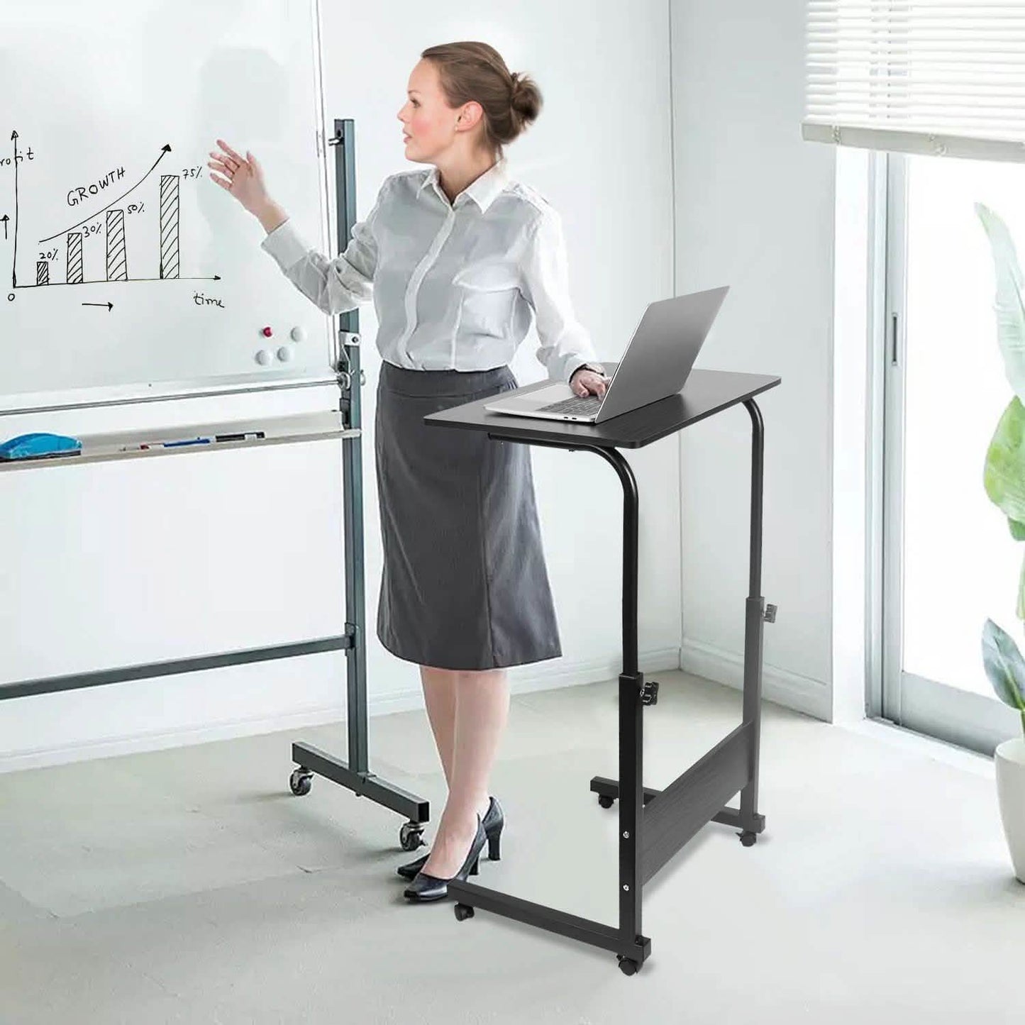 Mobiler Laptoptisch, höhenverstellbar, auf Rollen