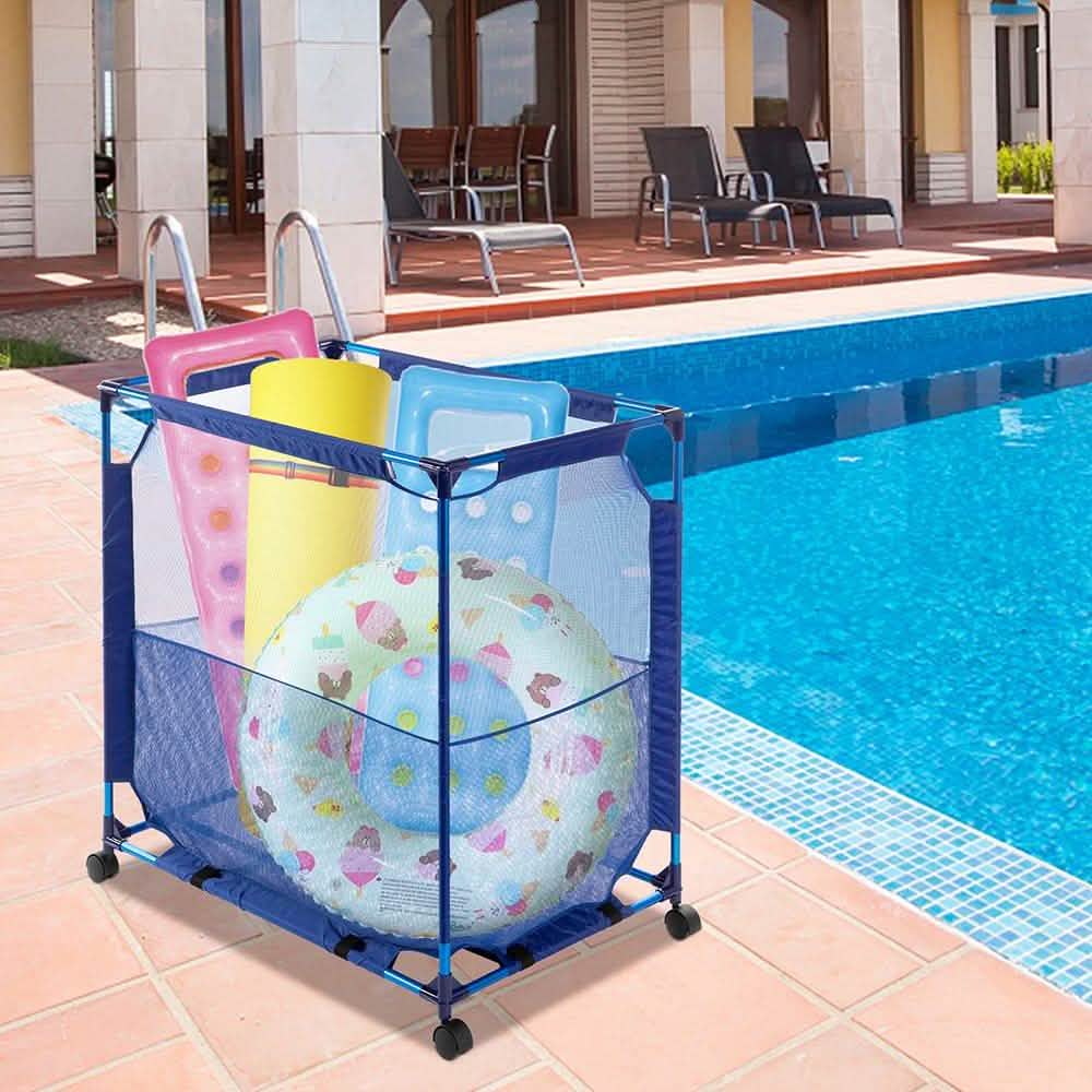 Moderne blaue Pool-Aufbewahrungsbox