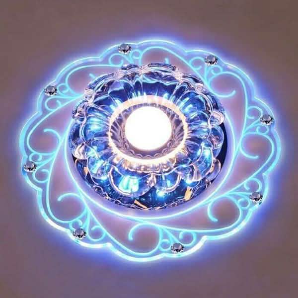 Moderne Kristall-LED energiesparende helle Decken-Blaulicht-Lampenleuchte Kronleuchter