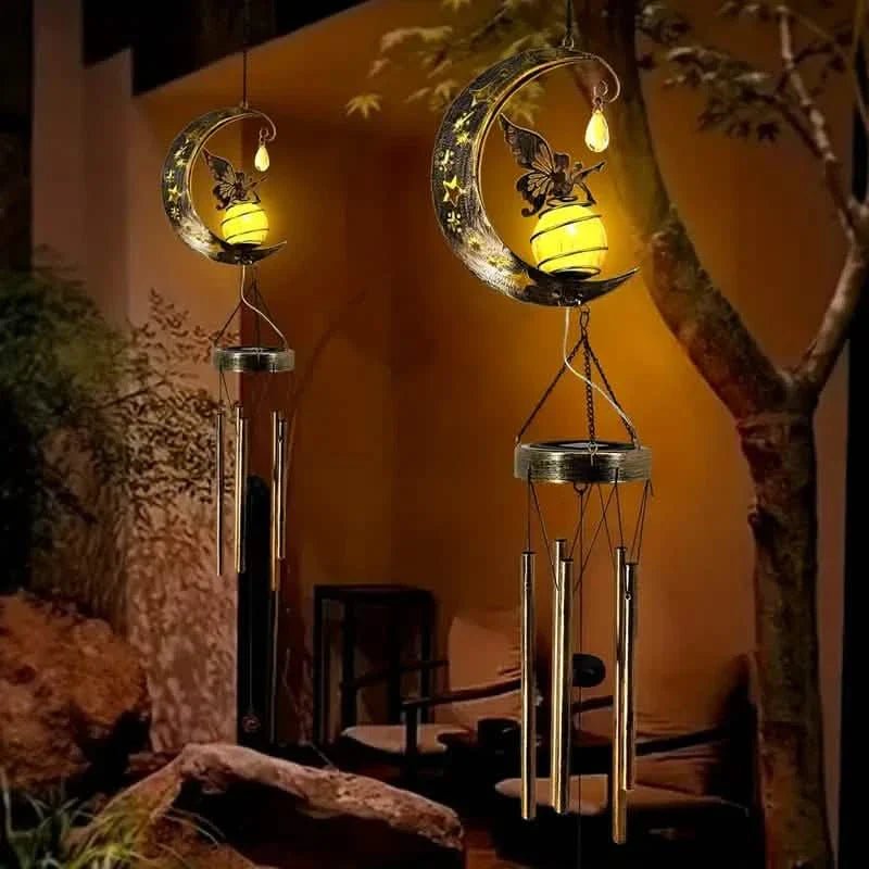 Mondfee Solar-Windspiele für draußen