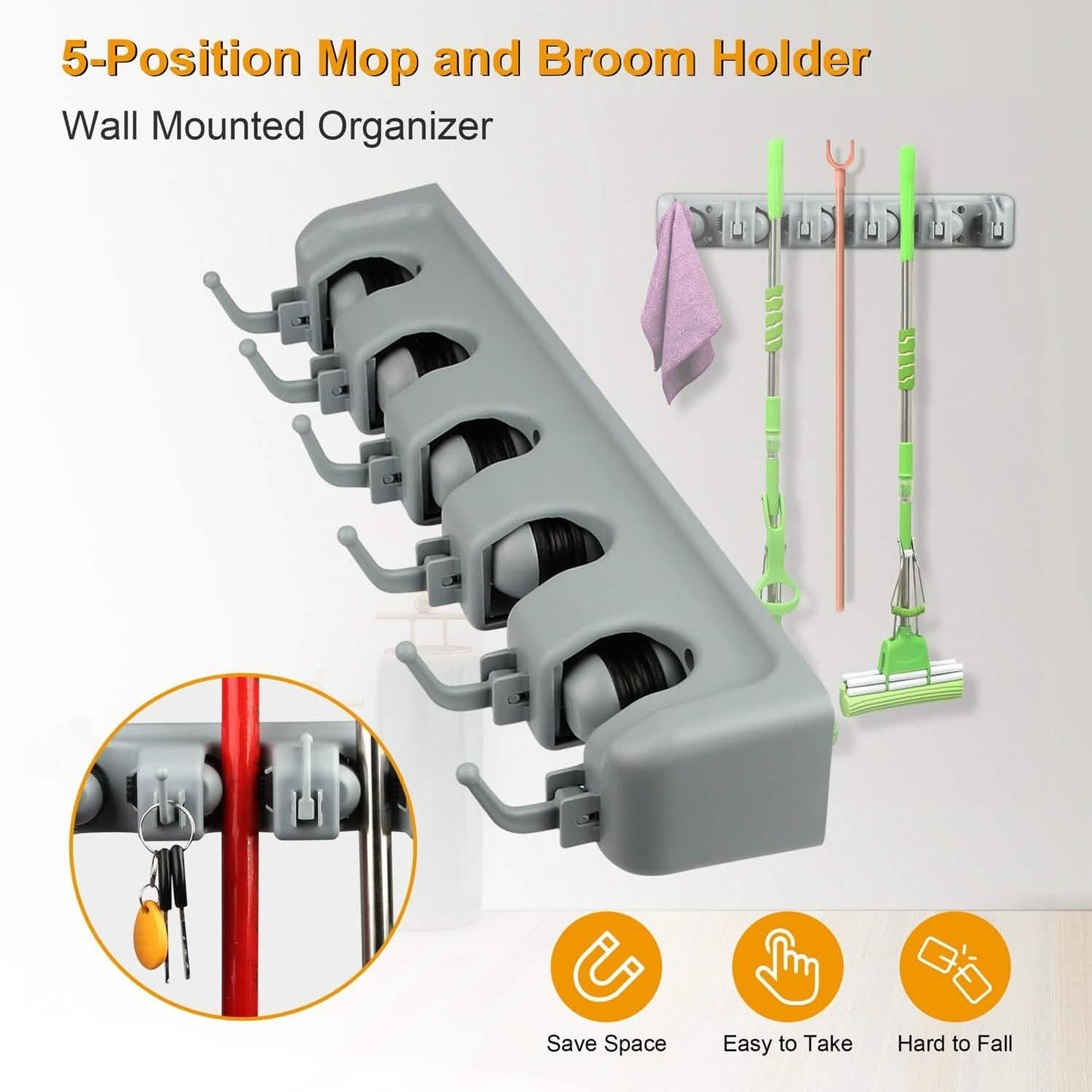 Mopphalter Wandhalterung Organizer