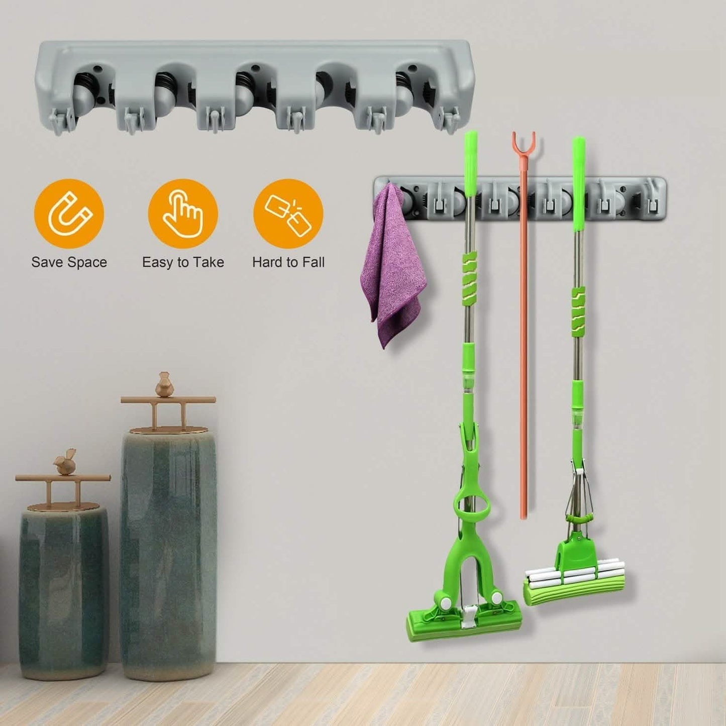 Mopphalter Wandhalterung Organizer
