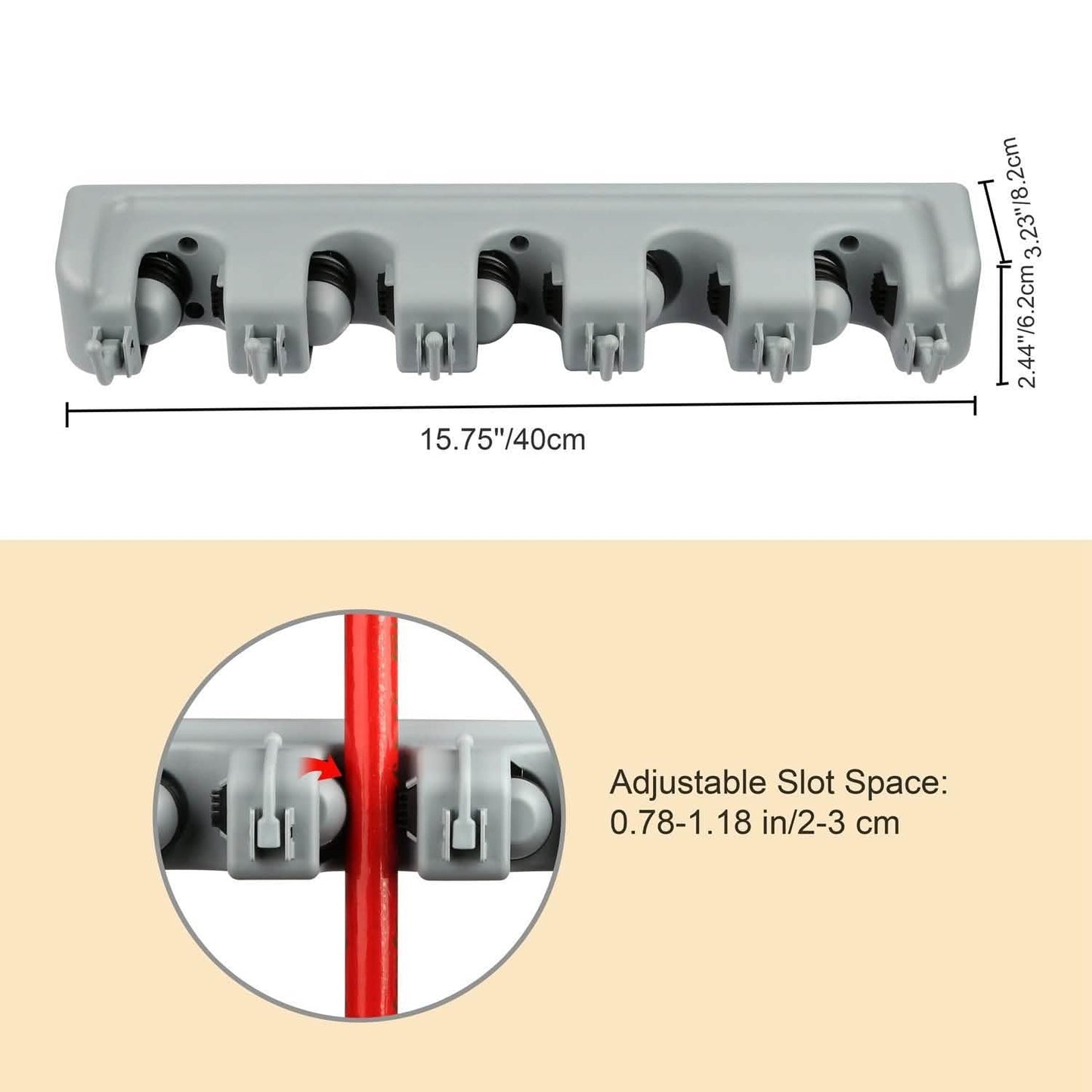 Mopphalter Wandhalterung Organizer