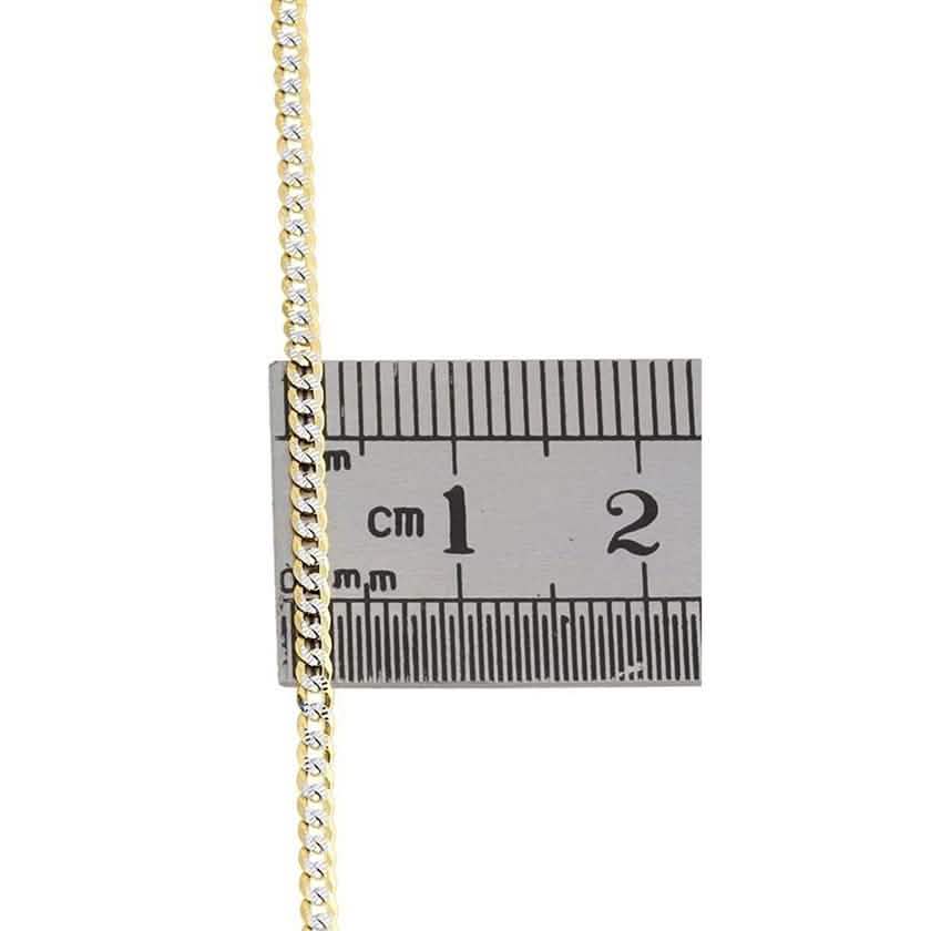 10K Gold Moricci 2MM Italienische Kubanische Kette Halskette