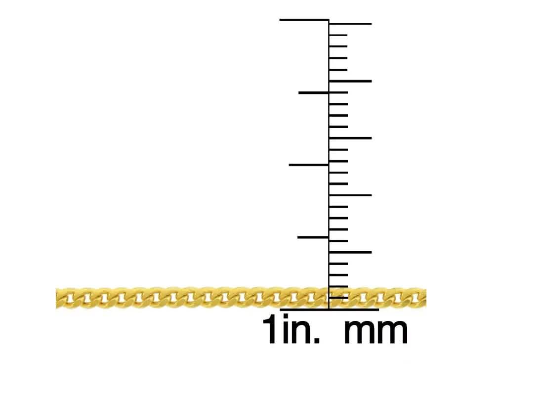 10K Gold Moricci 2MM Italienische Kubanische Kette Halskette