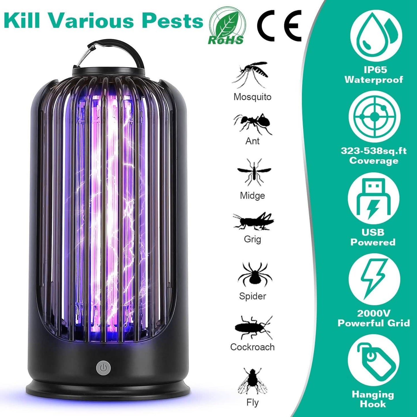 Moskito Killer Lampe 2000V Hochleistungs-Schädlingsbekämpfung
