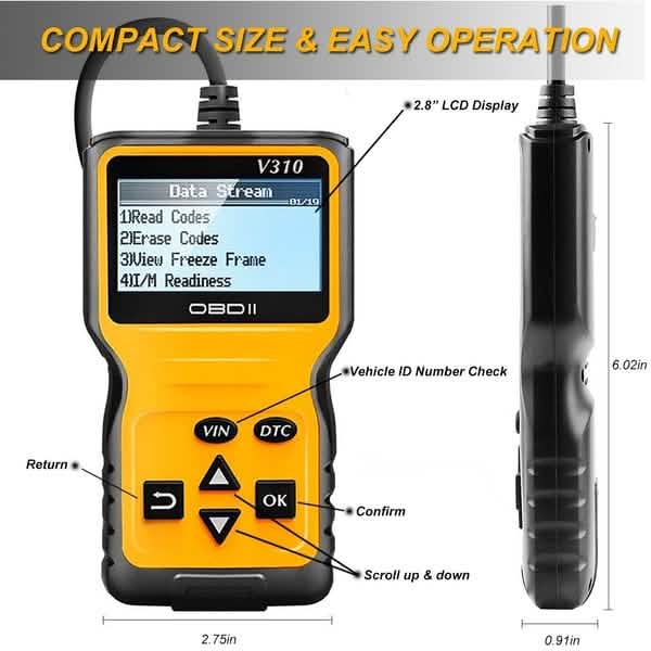 MOTOPOWER MP69033 OBD2 Scanner Universal Auto Motor Fehlercode Lesegerät