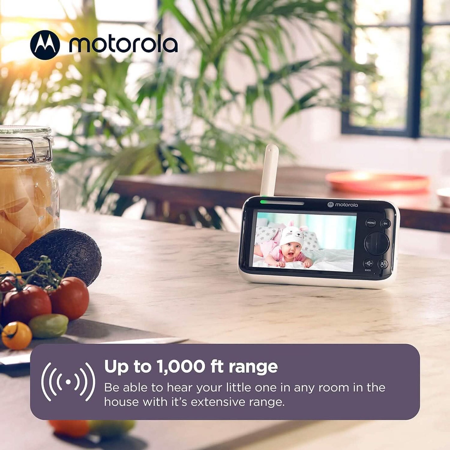 Motorola Babyphone PIP1500 Connect – 5" WLAN Video Babyphone mit Kamera (Generalüberholt)