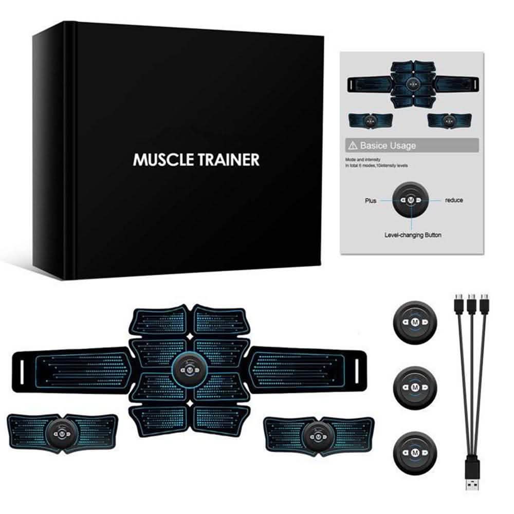 Movsou Muskeltrainer Intelligenter Bauchmuskelstimulator mit 6 Modi, 10 Stufen