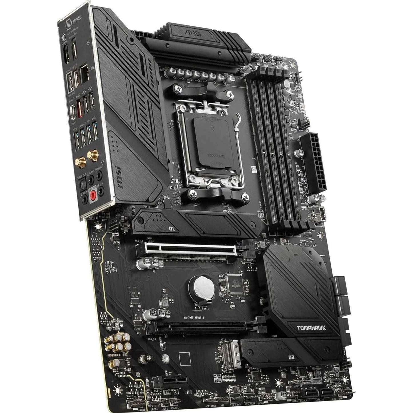 MSI MAG B650 Tomahawk WiFi Computer-Gaming-Mainboard (AM5, ATX, DDR5, PCIe 4.0, M.2, SATA 6Gb/s, USB 3.2 Gen 2, HDMI/DP, Wi-Fi 6E, AMD Ryzen 7000er Serie Prozessoren) (Generalüberholt)