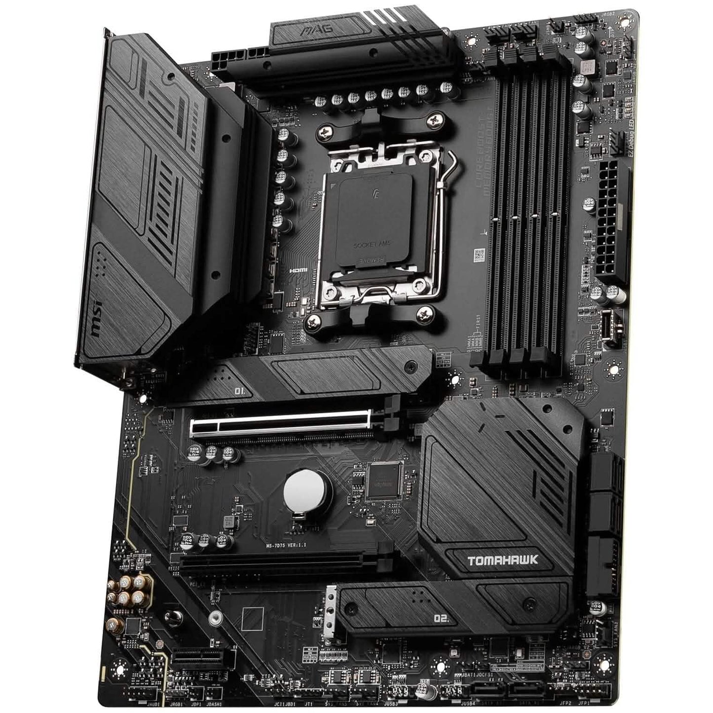 MSI MAG B650 Tomahawk WiFi Computer-Gaming-Mainboard (AM5, ATX, DDR5, PCIe 4.0, M.2, SATA 6Gb/s, USB 3.2 Gen 2, HDMI/DP, Wi-Fi 6E, AMD Ryzen 7000er Serie Prozessoren) (Generalüberholt)