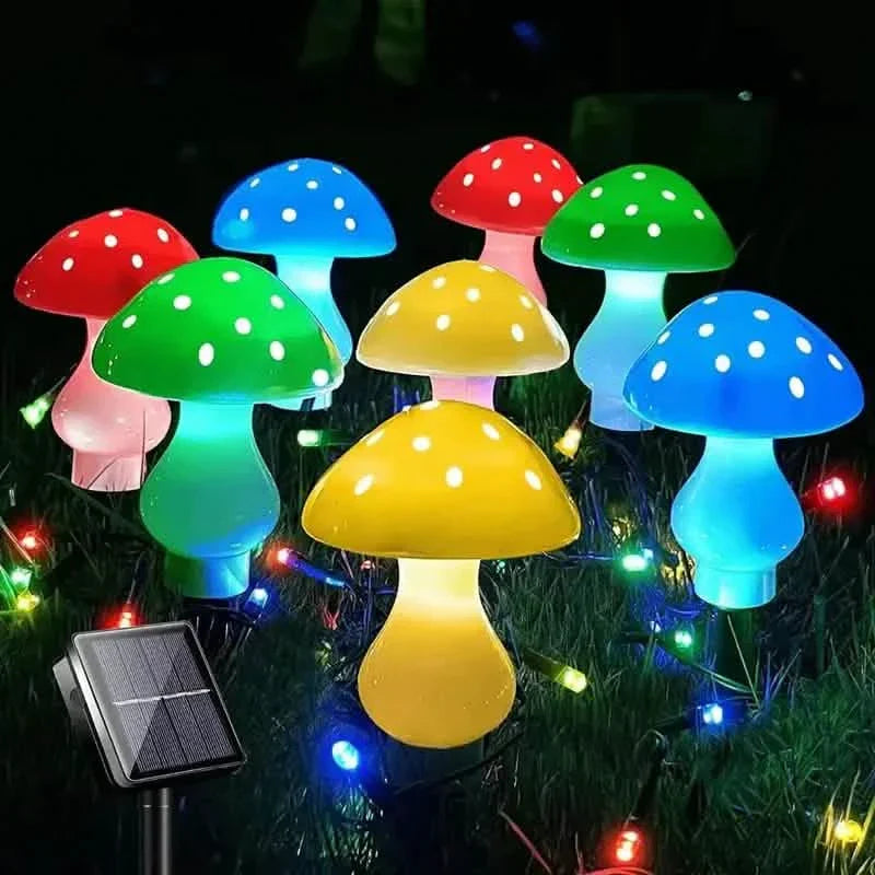 Mehrfarbig wechselnde LED-Solarpilzleuchte
