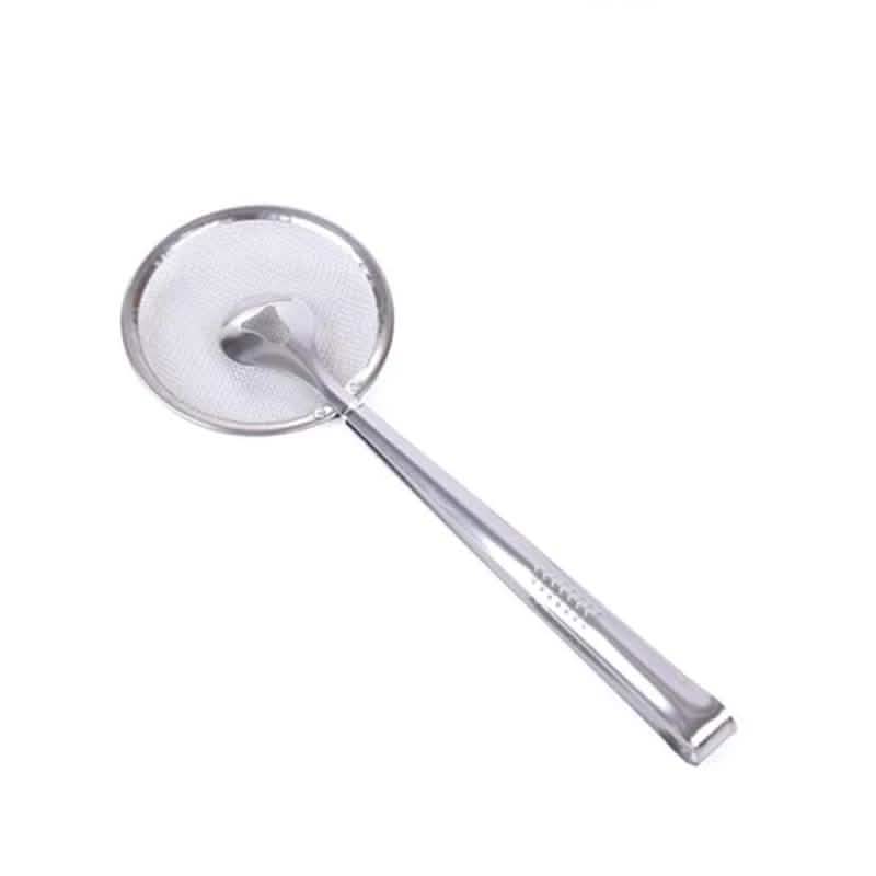 Mehrzweck-Sieblöffel aus Edelstahl mit Klemme