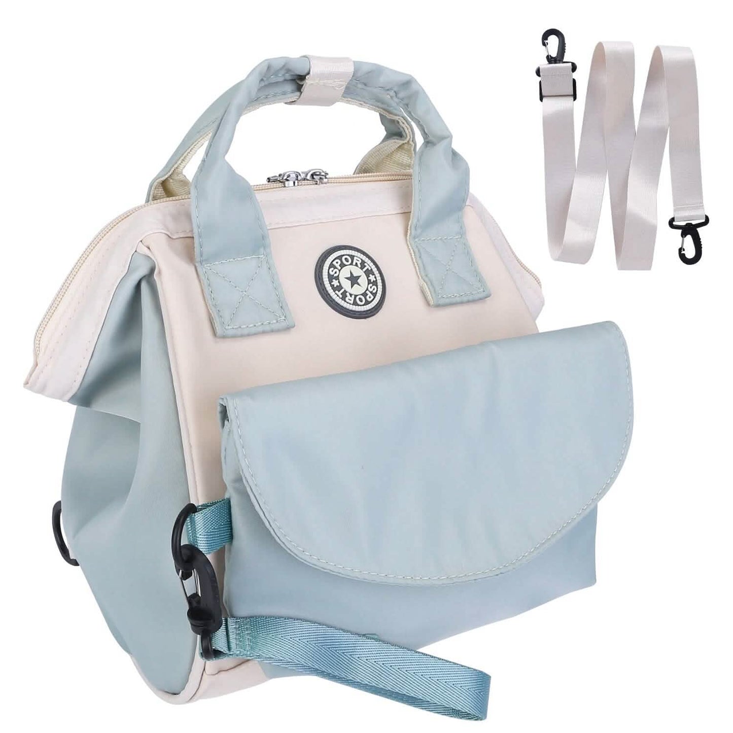 Multifunktionale Wickeltasche mit 2 isolierten Fächern Pendeltasche