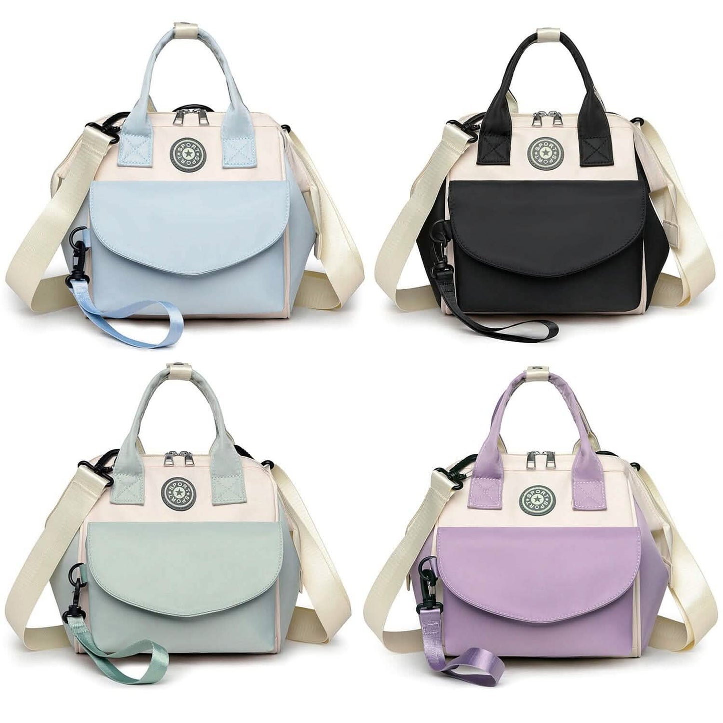 Multifunktionale Wickeltasche mit 2 isolierten Fächern Pendeltasche