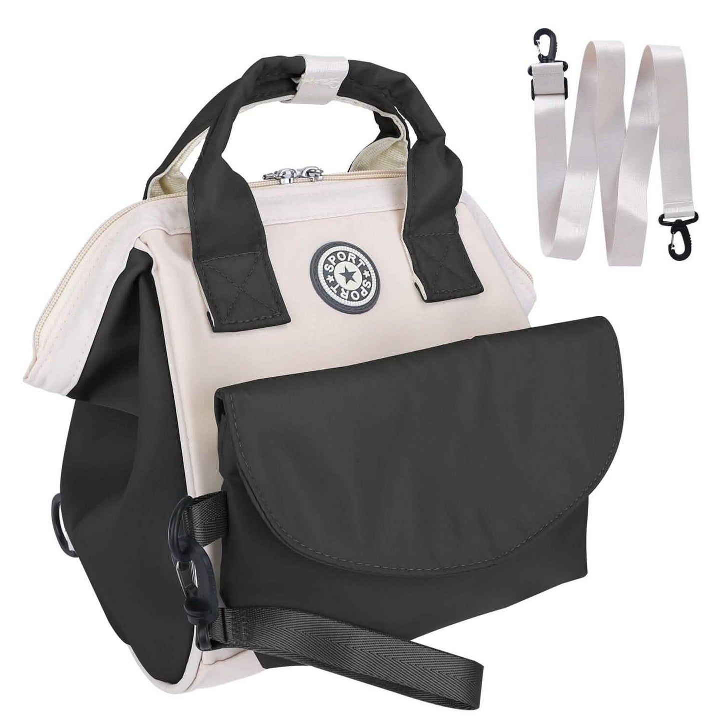 Multifunktionale Wickeltasche mit 2 isolierten Fächern Pendeltasche