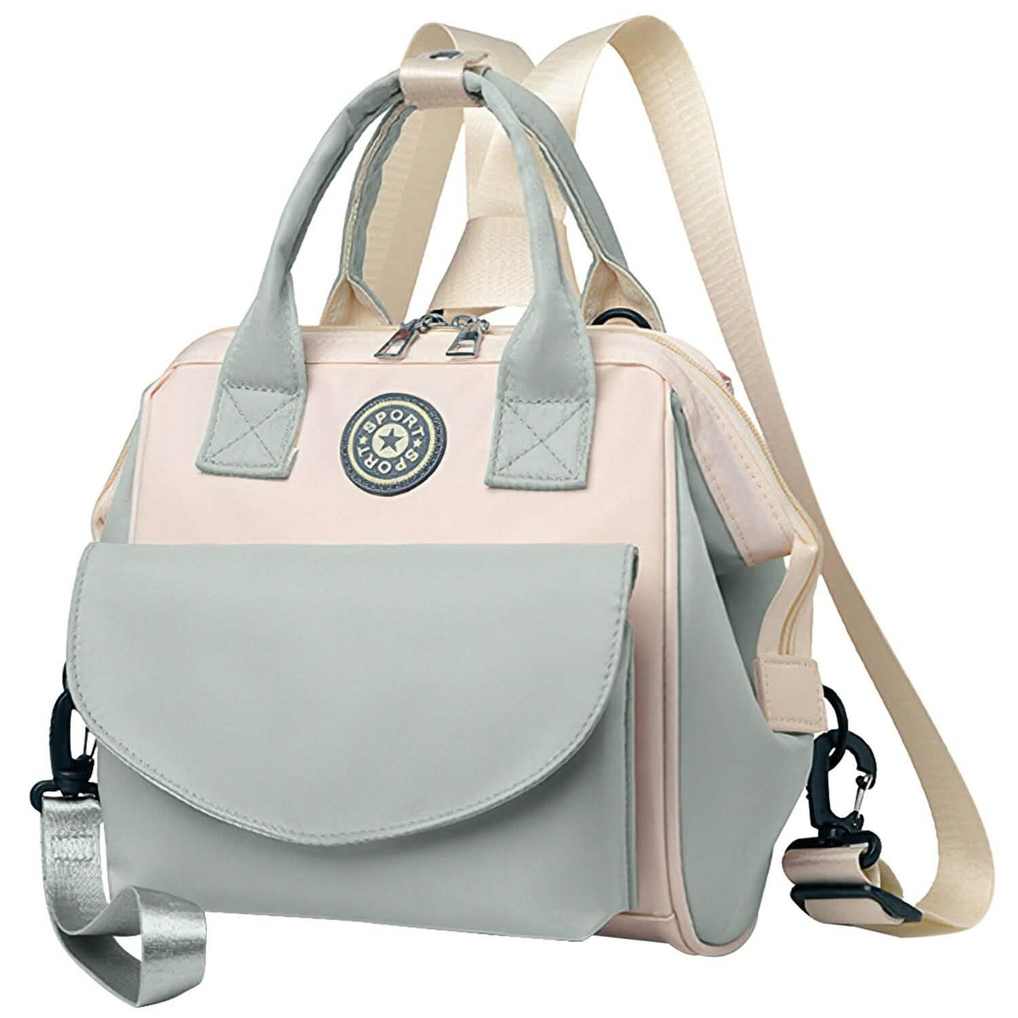 Multifunktionale Wickeltasche mit 2 isolierten Fächern Pendeltasche