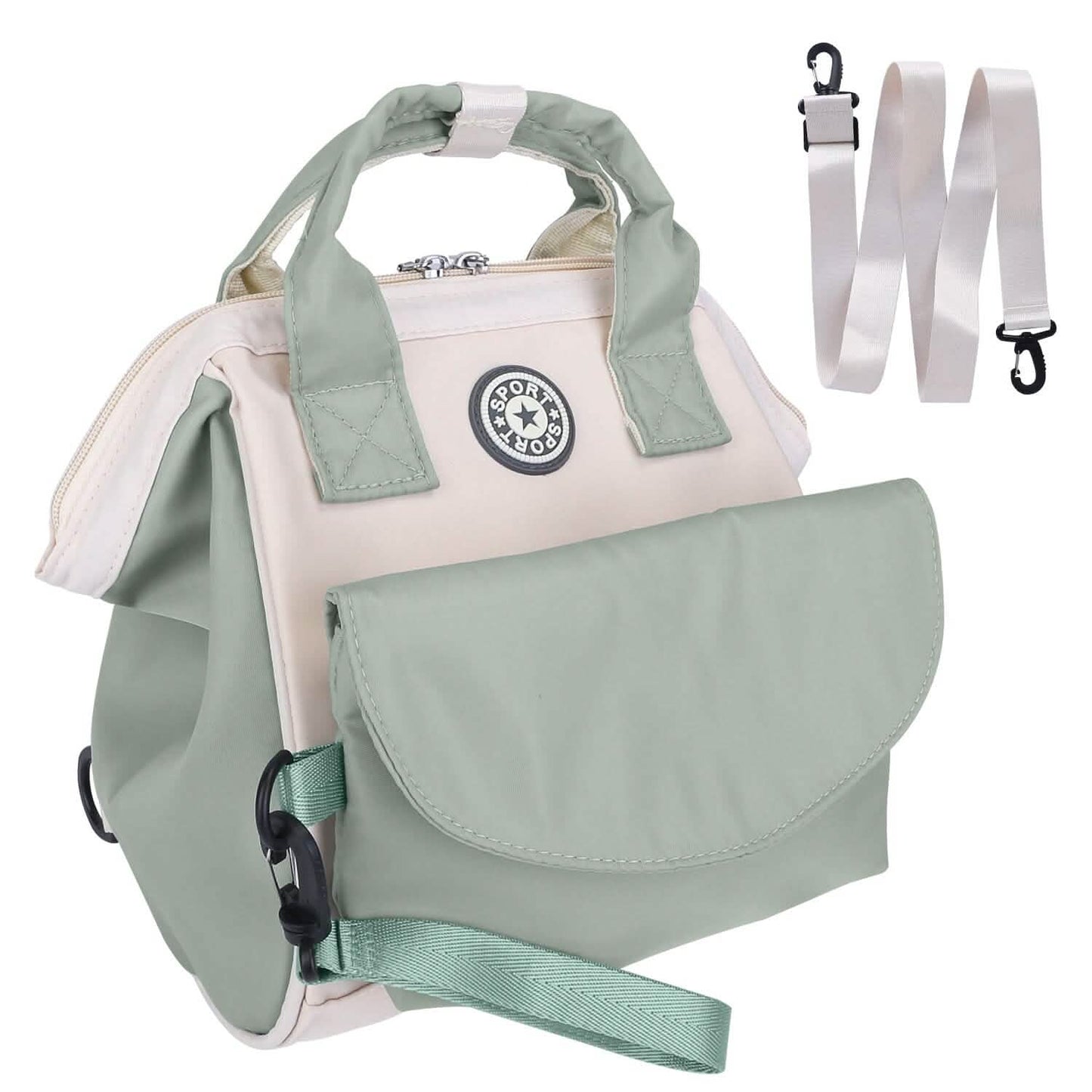 Multifunktionale Wickeltasche mit 2 isolierten Fächern Pendeltasche